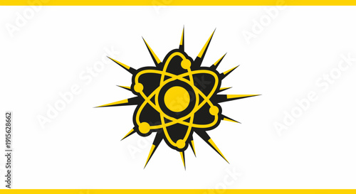 atomic energy symbol, yellow and black