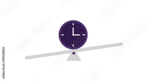 balance clock on seesaw