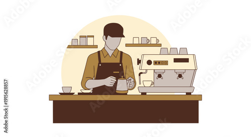 barista working at coffee shop