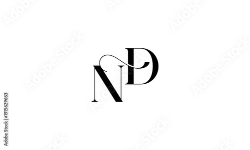 ND initial letter logo or ND monogram
