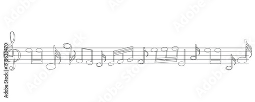 Creative pencil shaped like musical notes symbolizing art, education, creativity, and music learning. Perfect for school design, music class concept, songwriting, artistic background, and creative edu