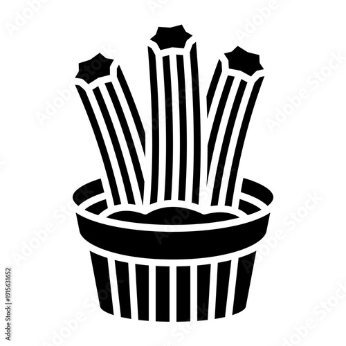 Churros Icon with Solid Style