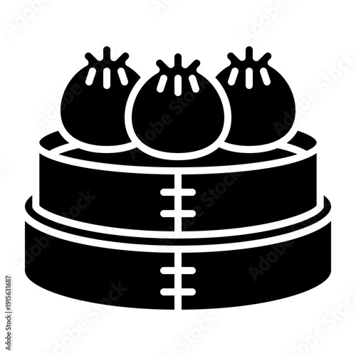 Dimsum Icon with Solid Style