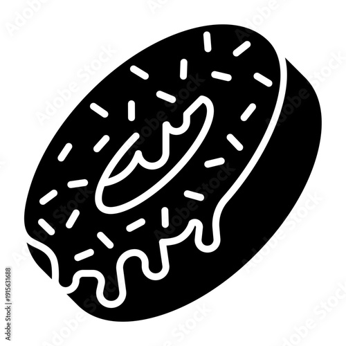 Donut Icon with Solid Style