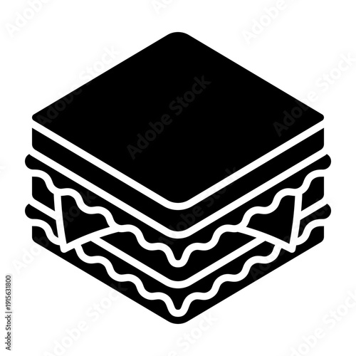 Sandwich Icon with Solid Style
