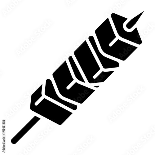 Satay Icon with Solid Style