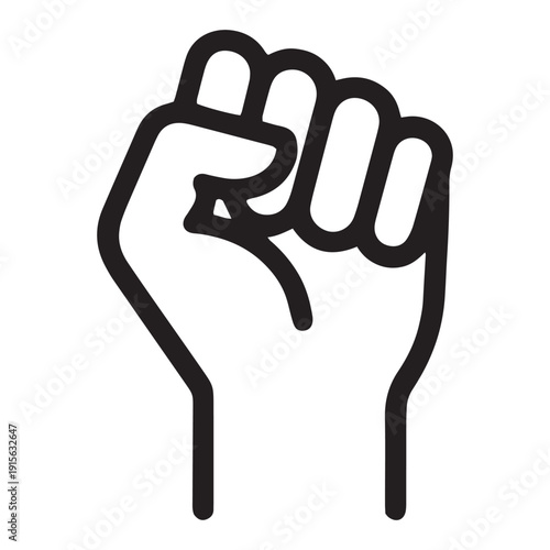 Raised Empowerment Fist Icon for Transgender Power and Civil Rights