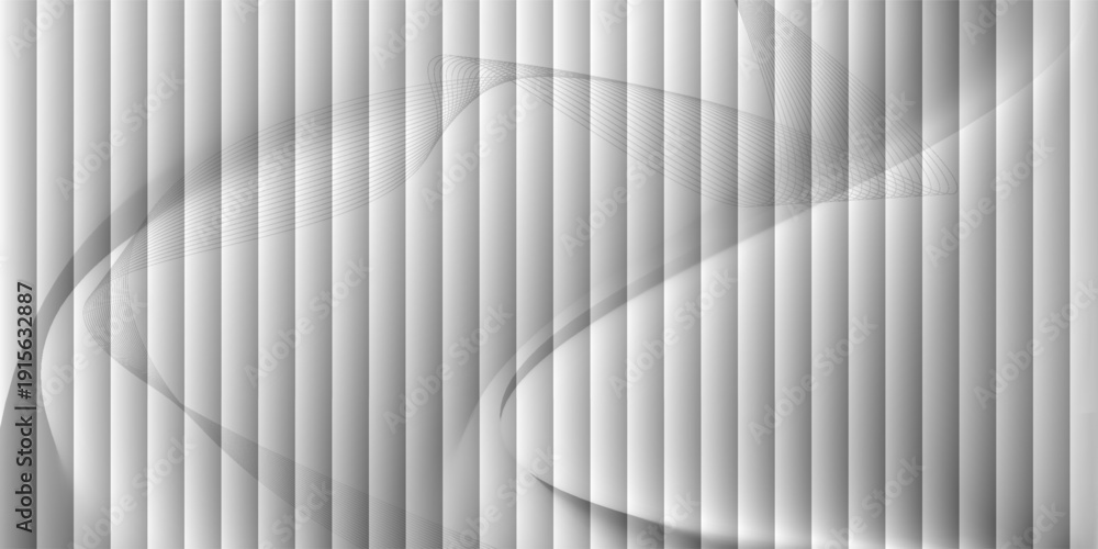 Obraz premium Shadow Light abstract grey background. Natural shadows and sunshine diagonal refraction on white concrete wall texture. Shadow overlay effect banner mockup graphic layout.