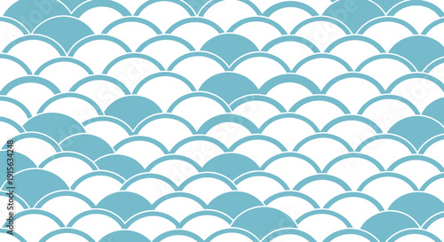blue and white fish scale pattern