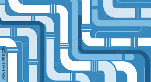 blue and white pipeline system