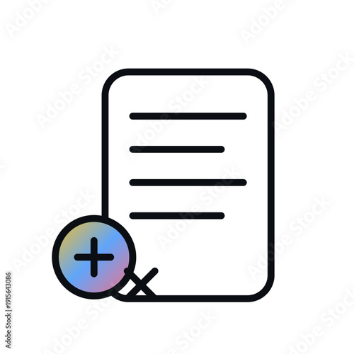 Contract stamp approval business icon in bold outline SVG vector
