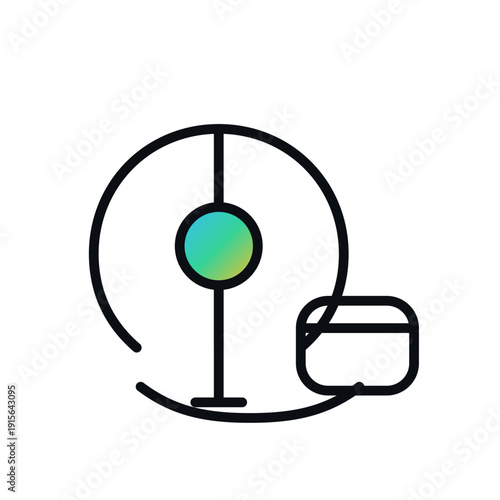 Delivery route location pin business icon in bold outline SVG vector