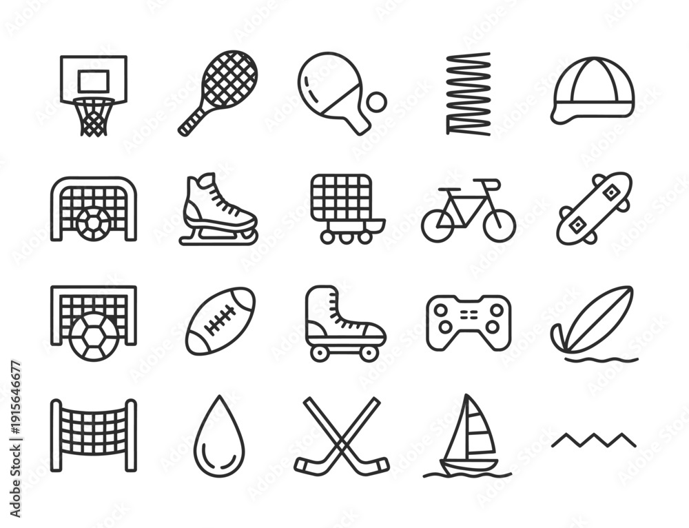 Fototapeta premium Vector of various sports icons