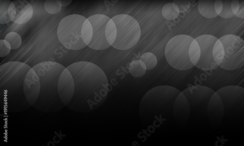 速さや流れをイメージした斜めの線、透けている円が重なる図形を並べ黒や灰のモノクロの色でペイントしグラデーションの効果も付けてデザインした幻想的なイラストの背景、画像、壁紙、テクスチャ等にも使えるグラフィックの素材