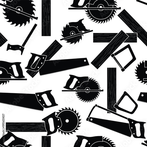 Various carpentry tools scattered on white surface viewed from directly above