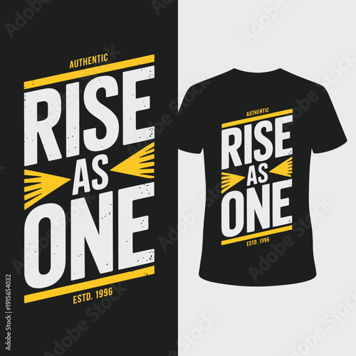 Graphic t shirt design featuring bold typography and a motivational message