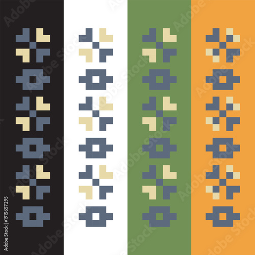 Border Design with Traditional Berber Motifs – EPS10, Vector image.