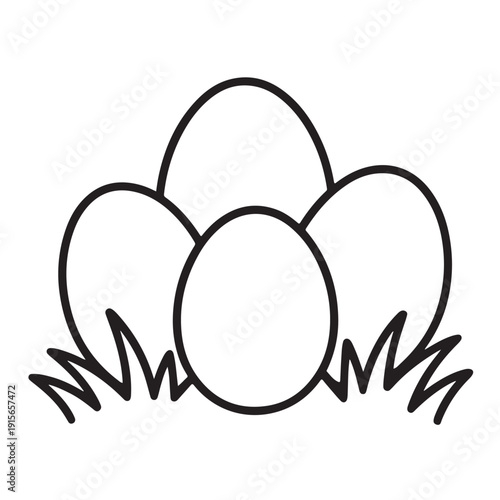 EASTER BOLD EASY COLORING PAGES, VECTORS, ILLUSTRATION, LINE ART, BLACK-WHITE, BOLORING BOOK, COLORING PAGES, 8.5X8.5 INCHES, PRINTABLE COLORING PAGES, BUNNY, EGG, CHICK, EASTER BACKGROUND