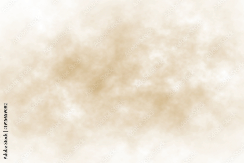 Obraz premium Brown dust sand soil smoke cloud particles isolated on a transparent white background. Sandstorm effect, smog, dust explosion rising, Smoke fog overlay effect. Blurred soil dust. PNG design elements