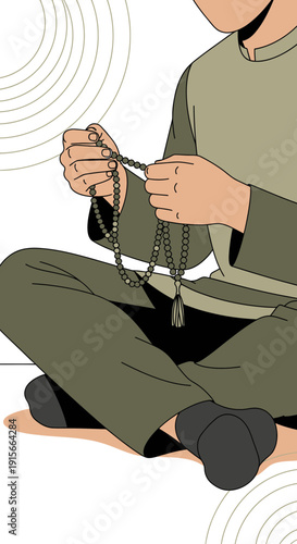 A Person Engaged In Daily Spiritual Practice And Meditation