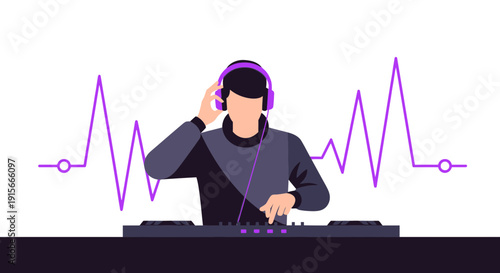 A Digital Music Composer Manipulating Sound Waves and Crafting Melodic Digital Rhythms.