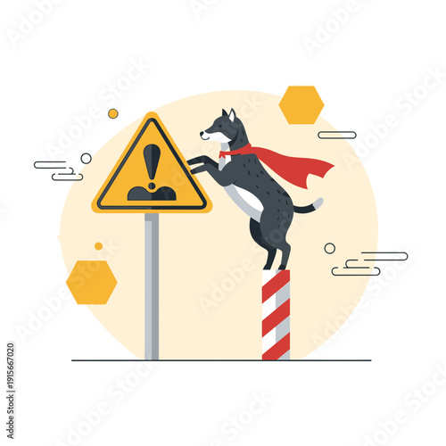 Alert Canine Superhero Stands Ready To Warn Of Danger