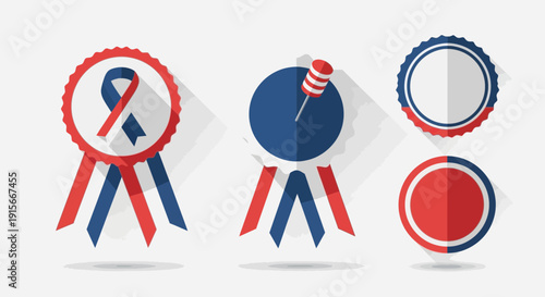 American Patriotic Awards And Recognition Ribbons Collection For Celebration