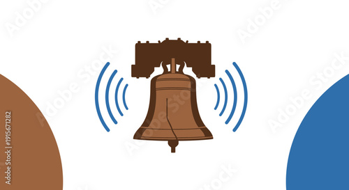 Bell Sound Waves Icon Symbolizing Announcement Or Notification
