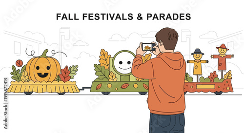 Capturing Autumnal Cheer At Vibrant Fall Festivals And Lively Parades