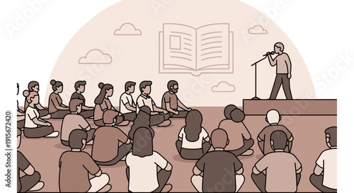 Captivating Audience Engaged With Speaker Delivering Insightful Presentation