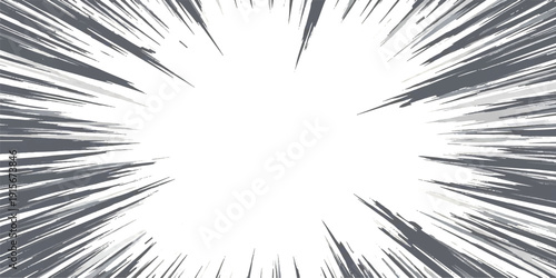 A graphic illustration of radiating speed lines creating a dynamic sense of motion and impact
