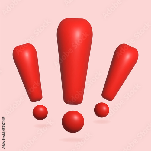 Exclamation red signs