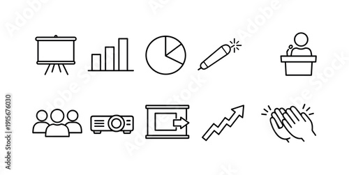 Shopping linear icon set. Retail, e-commerce and cart outline illustrations