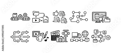 Hospital, medical outline icon set. Healthcare, emergency services line style collection