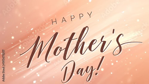 Celebration of Mother’s Day with warm greetings and sparkling design elements for families and friends