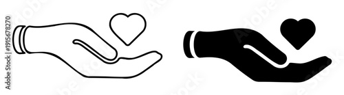 Hand holding heart shape