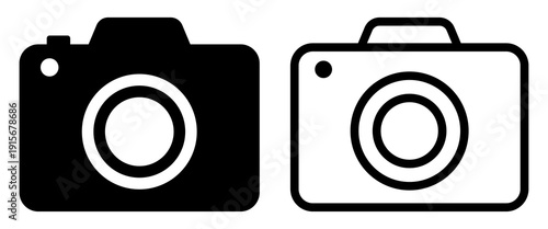 Photo camera vector icons