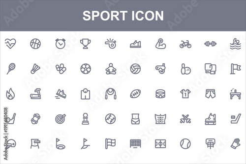 50 sport icon set pack bundle