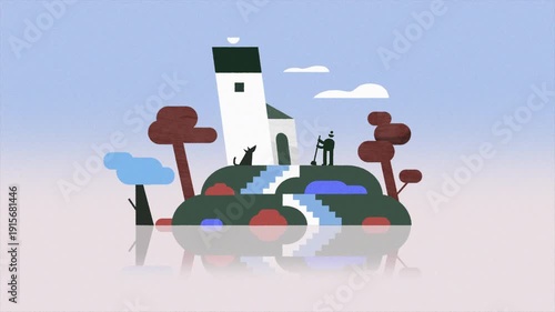 Motion Graphics Towns Animations
