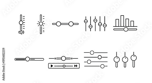 Food and drink outline icon set. Culinary, beverage line icons versatile collection