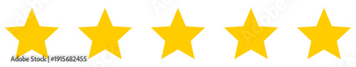 Five stars rating icons