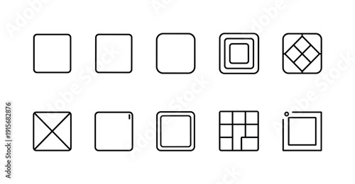 Mobile app security icon set. Privacy protection icons solid style collection.