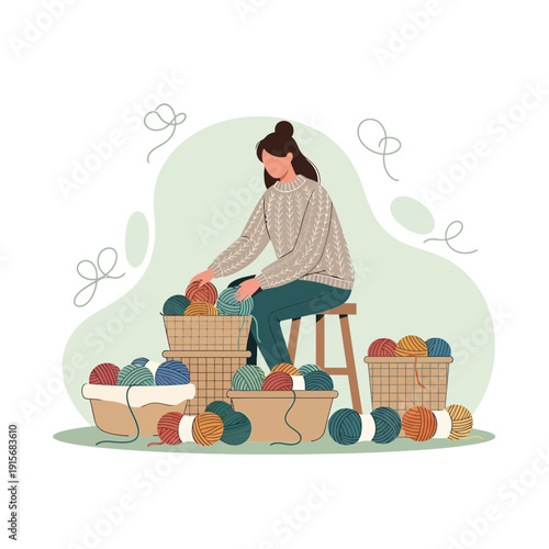 Cozy Knitter Creates Warmth With Colorful Yarn Selection