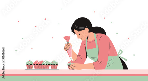 Creative Confectionery Decorating A Delightful Pastry Chef At Work