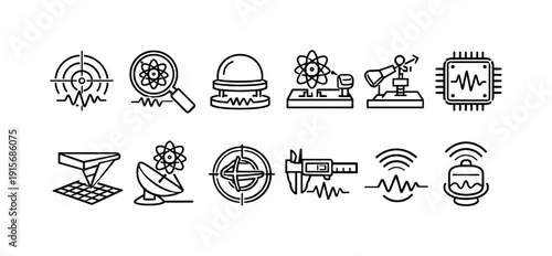 Computer and communication flat icon set. Laptop, smartphone, connectivity collection".
