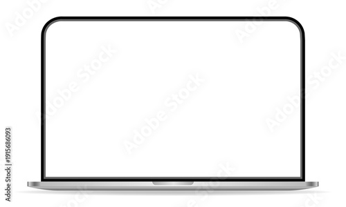 Laptop mockup with white screen