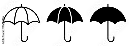 Umbrella icon set