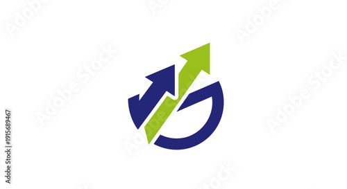 Free Download Blue and green arrows forming a circular motion with upward direction. - GFXLoad