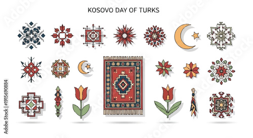 Kosovo Day of Turks cultural symbols and patterns Turkish Day