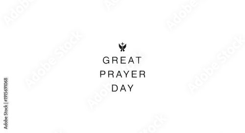 Prayer Day text with Christian cross and dove symbol